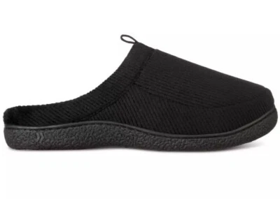 Zapatillas Isotoner Wallace de pana cómodas para hombre talla 8-9 negras Foto 1 de 4