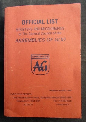 2009 Official List of the Council of the Assemblies of God - Springfield, MO - Image 1 of 2
