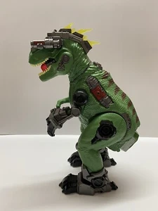 Large Green Monster Dinosaur T Rex Toy Walks Lights Up Makes Sounds - Picture 1 of 4