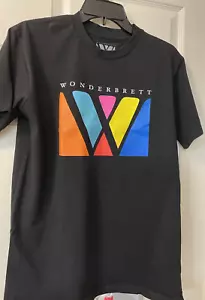 Wonderbrett Colorful Graphic Tee Black Size Medium EUC - Picture 1 of 5