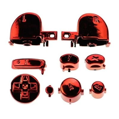 Full Set Chrome Buttons ABXY Z D-Pad L R Trigger For NGC Nintendo Gamecube - Image 1 of 4
