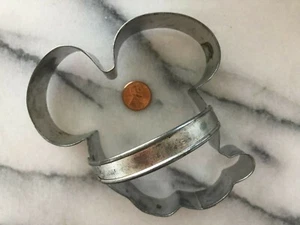 Vintage Mickey Mouse Head Cut Out Shape Disney Metal Cookie Cutter NICE! - Picture 1 of 2