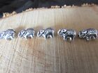 12mm x 8mm Tibetan Silver Elephant Beads with One 0.8mm Threading Hole