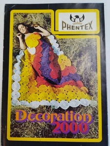 Alfombra Almohada Colcha Crochet Folleto Patrón De Colección Años 70 Phentex Decoración 2000 - Imagen 1 de 15