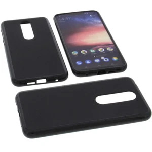 Custodia per Nokia X6 Custodia Cellulare TPU Gomma Custodia Nera - Foto 1 di 5