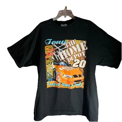 Camiseta De Colección 1999 NASCAR Tony Stewart Talla M The Home Depot Gráfica 2 Caras Negra Foto 1 de 4