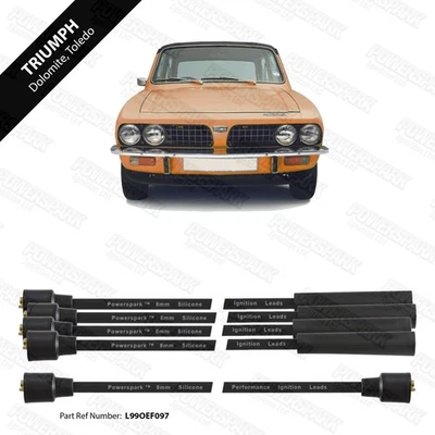 Triumph Dolomite Toledo HT Leads 8mm Black Silicone Herald Spitfire FWD Models - Изображение 1 из 4