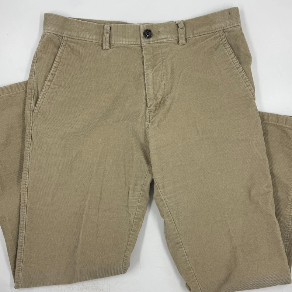 Kenneth Cole Reaction Men's Pants 31/30 Beige Corduroy Cotton Stretch Straight - Image 1 of 4