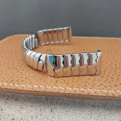 1948 10k White Gold-Filled Flex-Let Squire Short nos Vintage Watch Band - Image 1 of 4