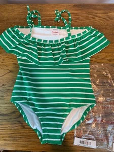 NEW Hanna Andersson Size 140- Girls 10 Green One Piece bathing Swim Suit - Picture 1 of 7