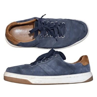 Zapatillas deportivas Peter Millar Vantage retro de gamuza azul marino con cordones talla 10 para hombre Foto 1 de 4