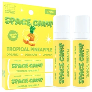 Wellness Jumbo Bálsamo Labial - Bálsamo Sabor Orgánico Piña Tropical (Paquete de 2) - Imagen 1 de 9