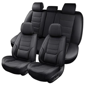 Leather Car Seat Covers Full Set Breathable Automotive Seat Covers Waterproof - Picture 1 of 7