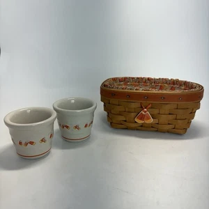 Canasta de maíz de caramelo Longaberger 1999 con forro, amarre y protector + 2 votos - Imagen 1 de 19