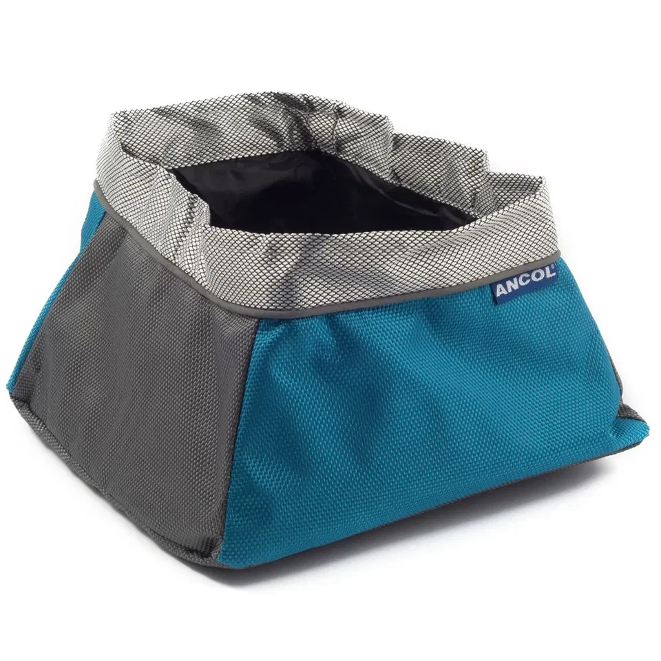 Ancol Portable 1l Water / Food Bowl Travel Lightweight Washable Folds