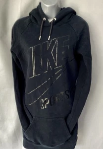 Ladies Nike Vintage Y2K Navy Long Hoodie Size Small (477S) - Picture 1 of 6