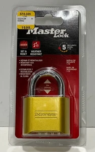 Master Lock Lucchetto a Combinazione Doppia Bloccaggio Reimpostabile in Acciaio, 175D - Foto 1 di 6