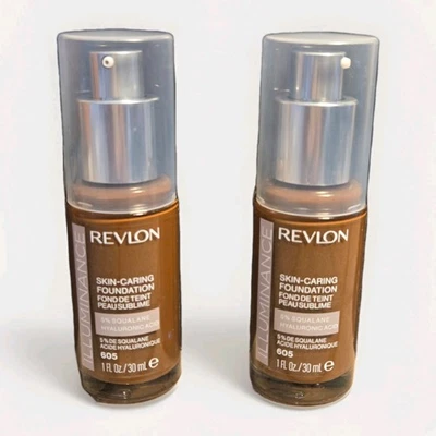 Revlon Illuminance Skin-Caring Foundation 605 Rich Mahogany Medium Coverage 2Pk - Image 1 of 4