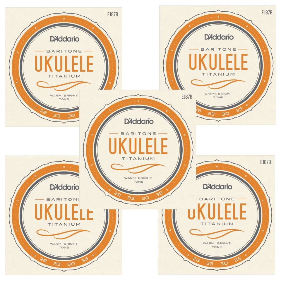 "D'Addario EJ87B Titanium Ukulele Strings, Baritone"