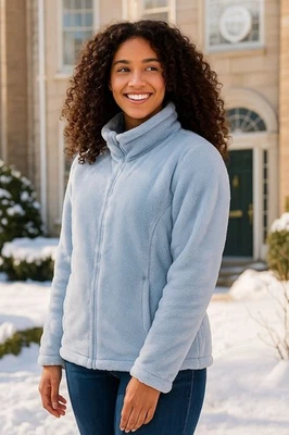 Acogedora chaqueta de peluche 32 Degrees XL Heat para mujer de felpa de piel sintética con cremallera manga larga Foto 1 de 4