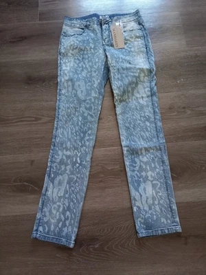 Jeans, Gr.38, Blau/leo "MANDARIN"5 POCKET STYLE TOP! - Bild 1 von 3