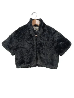 ZARA TRAFALUC Boléro Dames Veste T EU 38 noir style décontracté - Photo 1/4