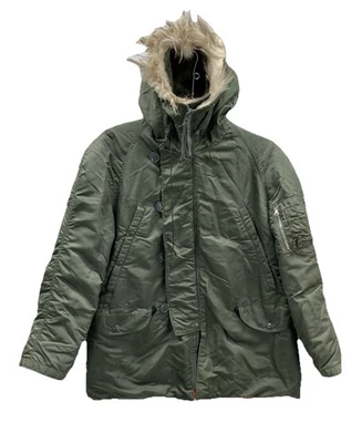 VTG 60s-70 USAF Type N-3B Flying Cold Weather Parka Jacket Men’s Med Fur Hood - Image 1 of 4