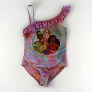 Disney Princess Tiana Moana Rapunzel Girls One-Piece Swimsuit Size S 4 / 5 - Picture 1 of 11