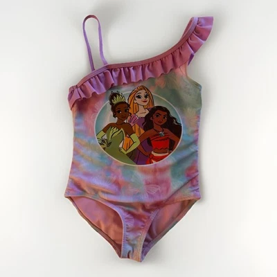 Disney Princess Tiana Moana Rapunzel Girls One-Piece Swimsuit Size S 4 / 5 - Image 1 of 4