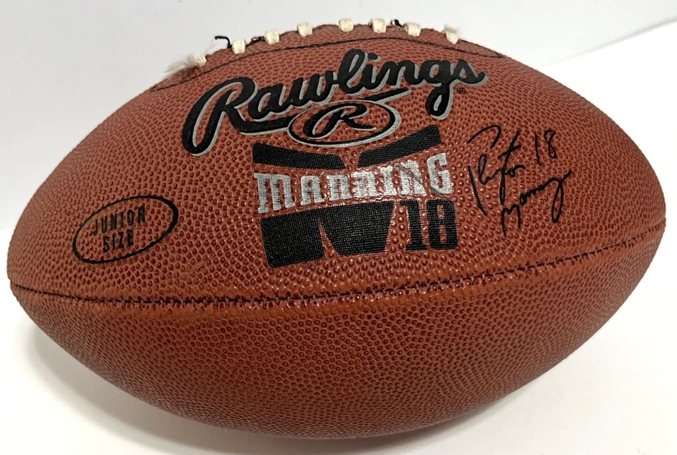 PEYTON MANNING 18 Peewee 尺寸 9 1/2 英寸 青少年男孩橄榄球NFL罗林斯 — 第 1/4 张图片