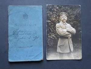 Orig. Militärpass + Portrait Infantrie Rgt. 76 und Füsilier Rgt. 86 Hamburg usw. - Bild 1 von 8