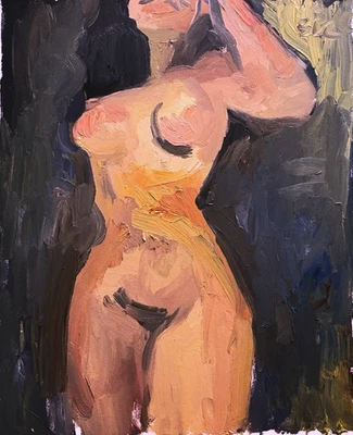 Figura Boudoir Retrato Cubismo Disney Pintura al Óleo 16x20 Lienzo Original Firmado Foto 1 de 4