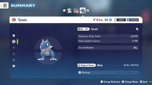 Brillante 6IV Adamant Hombre Tyrunt ALPHA Pokémon ZA + Master Ball - Imagen 1 de 4