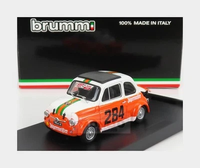 1:43 BRUMM Fiat 500 Abarth 695Ss Jagermeister #284 Colle Maddalena 1973 R496 - Immagine 1 di 2