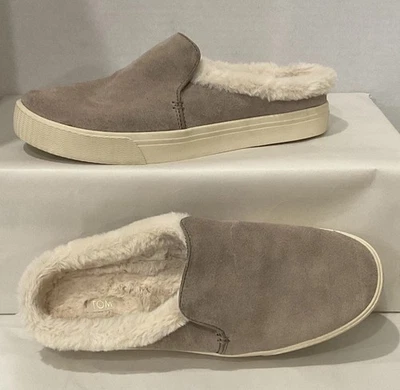 Sandalia sin cordones Toms para mujer talla 8,5 gamuza piel sintética gris claro Foto 1 de 4