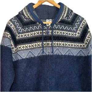 Aly Marka Alpaca Norskwear Sweater Jacket Hooded Full Zip Women’s L/ Men’s M - Picture 1 of 14