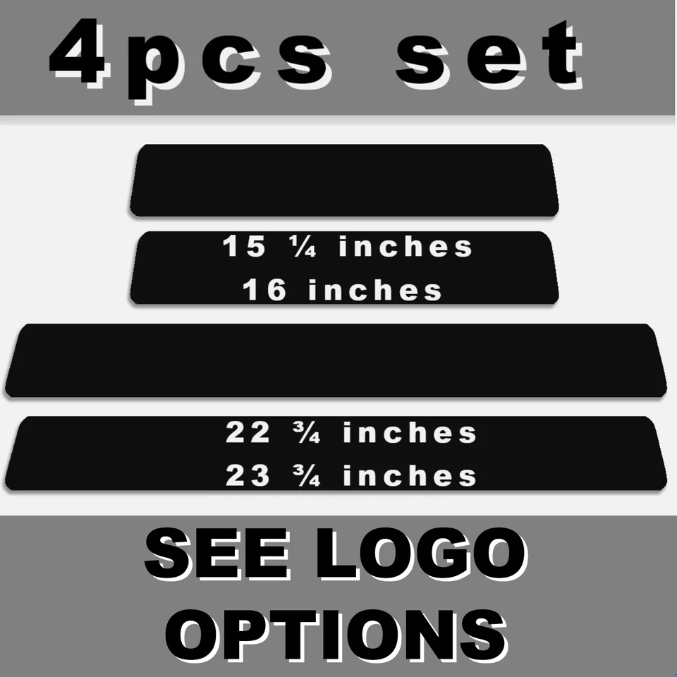 4Pcs RED Car Threshold Strip Door Plate Sill Scuff Cover: SEE LOGO OPTIONS - Image 1 of 1