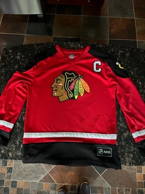 Camiseta deportiva de hockey sobre hielo Jonathan Toews de los Chicago Blackhawks de la NHL juvenil talla XXL/18 Foto 1 de 4