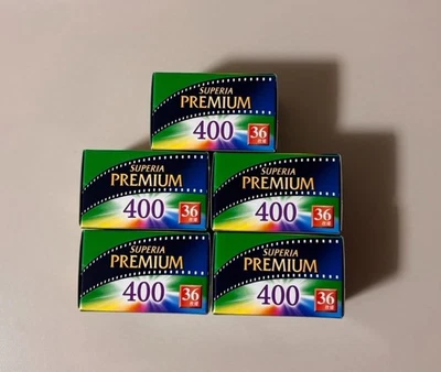 5x Fuji Superia Premium 400 - Película de 35 mm (36 Exp) - Exp. 2027+ - Importación de Japón Foto 1 de 3