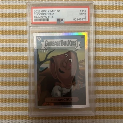 2022 Topps GPK x MLB 70/99 ONEIL CLOCKIN CRUZ (POP 3) SP RAINBOW FOIL #14b PSA 9 - Image 1 of 4