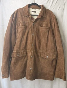 Tasso Elba echt braun Wildleder Relaxed Jacke Mantel XXL - Bild 1 von 15