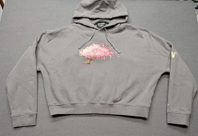 New Era Washington Nationals MLB Cherry Blossom Cropped Hoodie Women's Sz XL  - Image 1 of 4