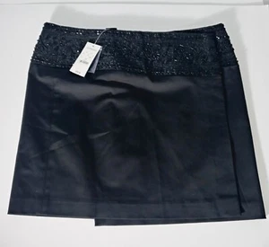 Nuova minigonna Express Wrap elasticizzata con perline taglia S con perline stravaganti strega nera - Foto 1 di 8