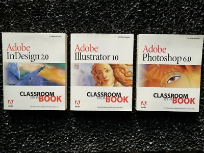 Lotto di 3 libri: Adobe Illustrator 10, Adobe Photoshop 6.0, Adobe InDesign 2.0  - Immagine 1 di 4