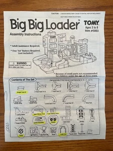 Tony #5003 Big Big Loader Set replacement part Assembly Instructions - Picture 1 of 2