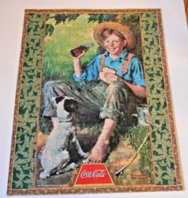 COCA-COLA VINTAGE 1988 COLLECTABLE COKE JIGSAW PUZZLE PRE-OWNED IN METAL CAN - Image 1 of 4