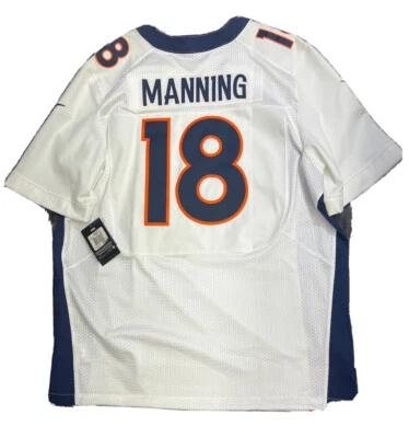 Nueva Camiseta Nike Peyton Manning Talla 52 Blanca Denver Broncos Elite Auténtica Nueva con Etiquetas Foto 1 de 4