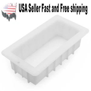 Rectangular Silicone DIY Rectangle Loaf Soap Mold 39 oz ~ US Seller - Picture 1 of 5