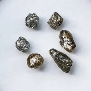 1.00 CT 13PCS Grayish Mix Raw Loose Rough Diamond Natural Diamond Approx 2 mm - Picture 1 of 7