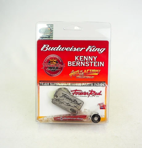 Budweiser King Kenny Bernstein Piece of the Action Collectibles Keychain & Car Cover